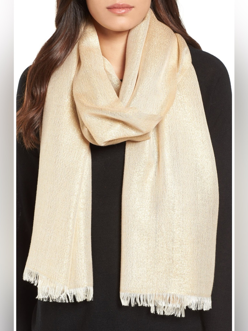 Nordstrom Metallic Lightweight Wrap